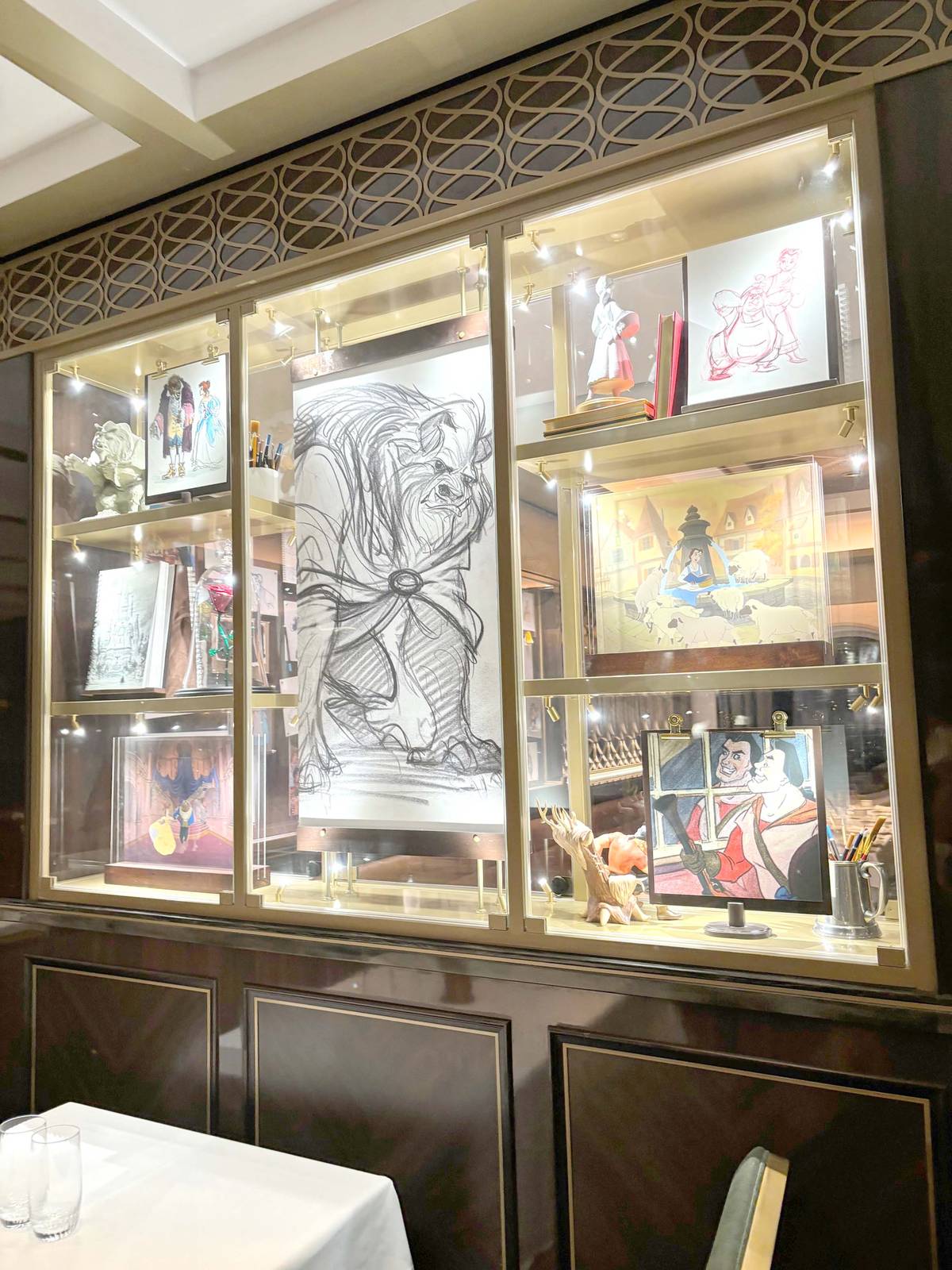 Artworks depicting the legacy of Walt Disney decorate The 1923.