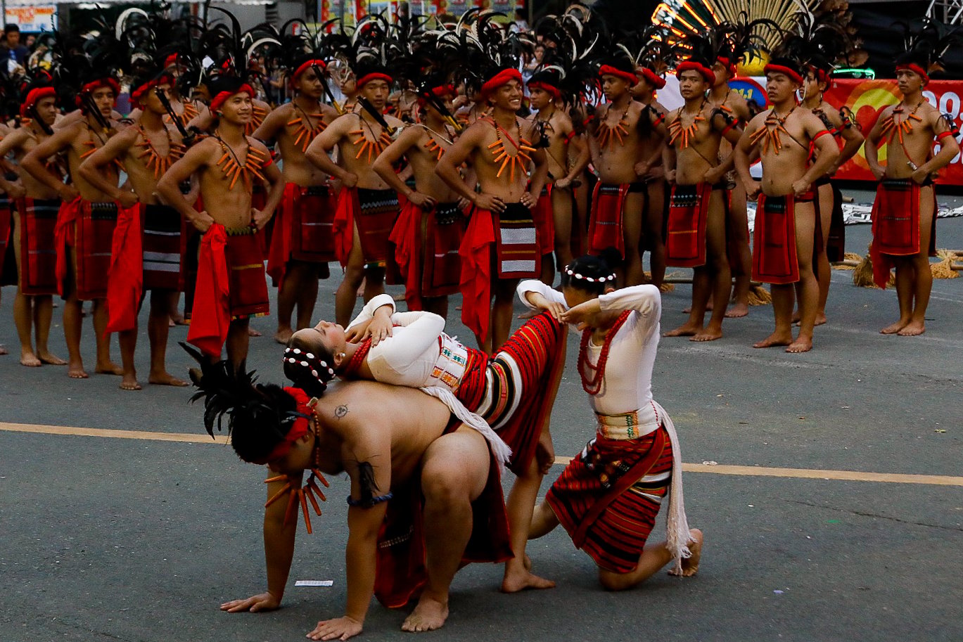DANCERS representing the Cordillera indigenous peoples perform at the Aliwan Fiesta street dance competition on 29 June 2024, in Pasay City.