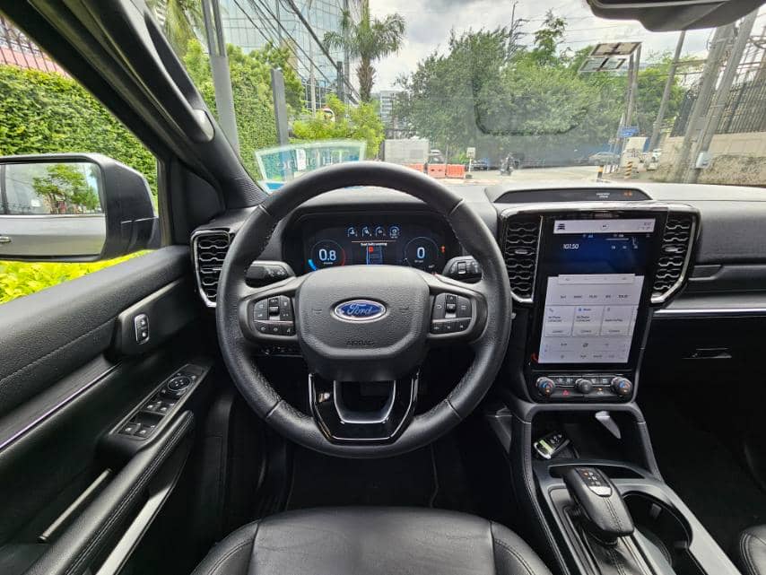 BUSY yet nicely put together driver’s console.
