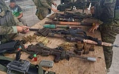 High-caliber firearms seized by military