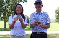 TWO of the most promising junior golfers in the country, Aerin Chan and Vito Sarines, pick up the 10-12 division titles in the ICTSI JPGT Luzon Series 5 at the Luisita Golf and Country Club.