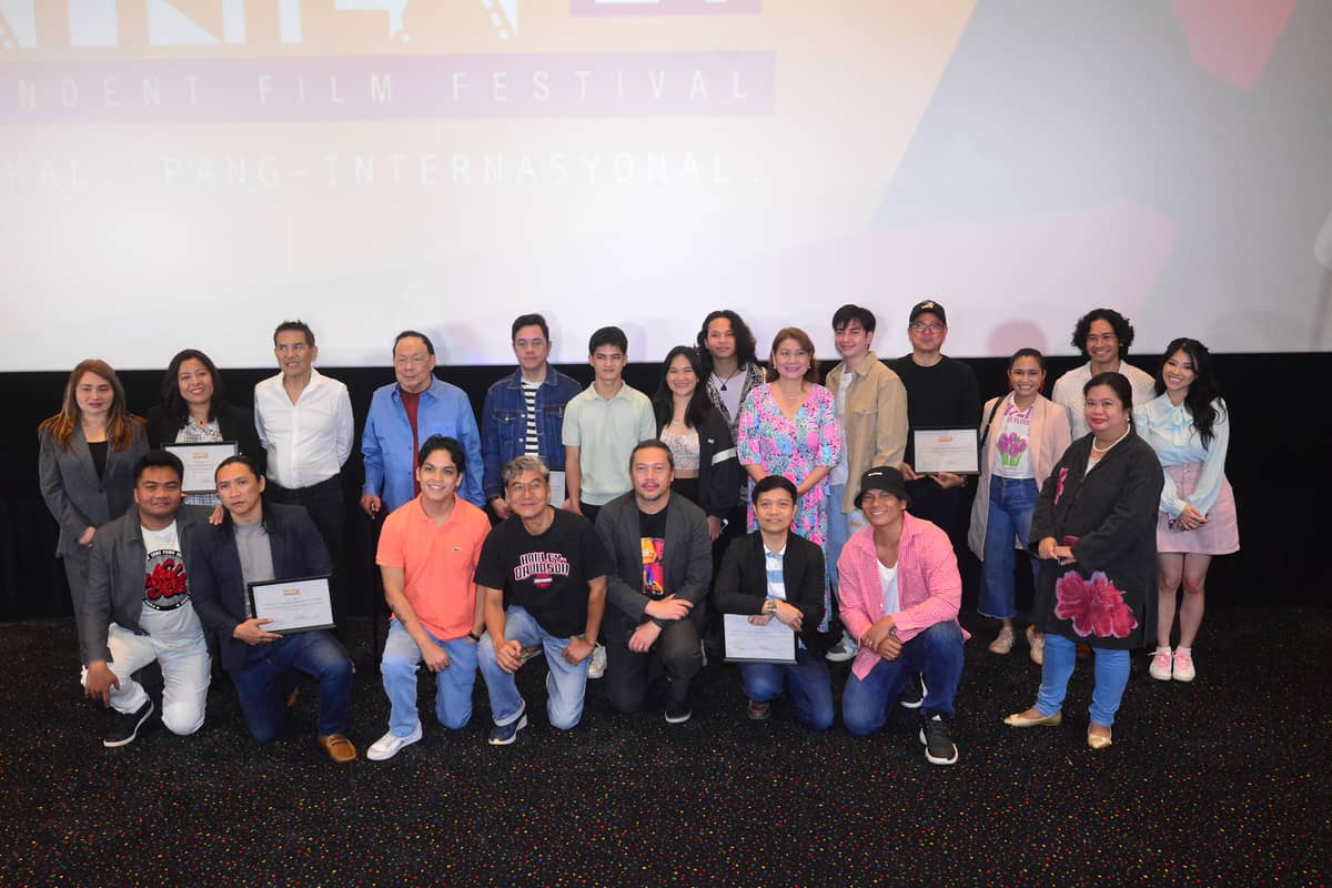 Brillante Mendoza, Wilson Tieng and Butch Ybanez with filmmakers of the full-length films.