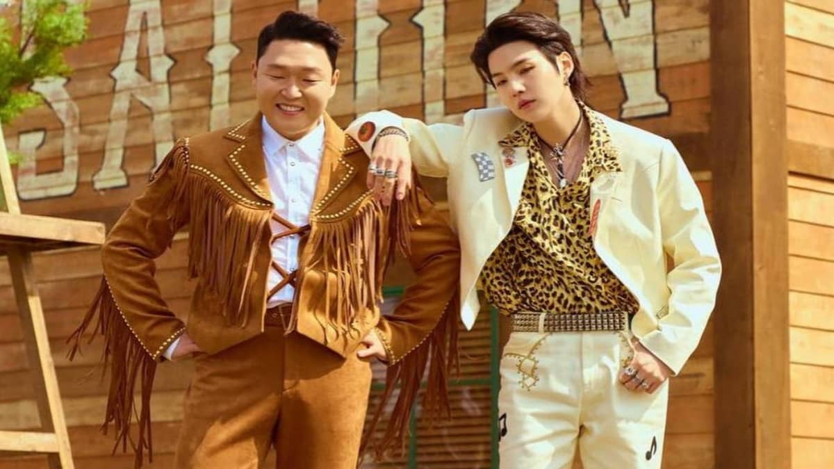 psy with Min Yoongi.