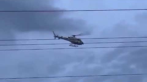 PNP chopper targeted by lasers, drones