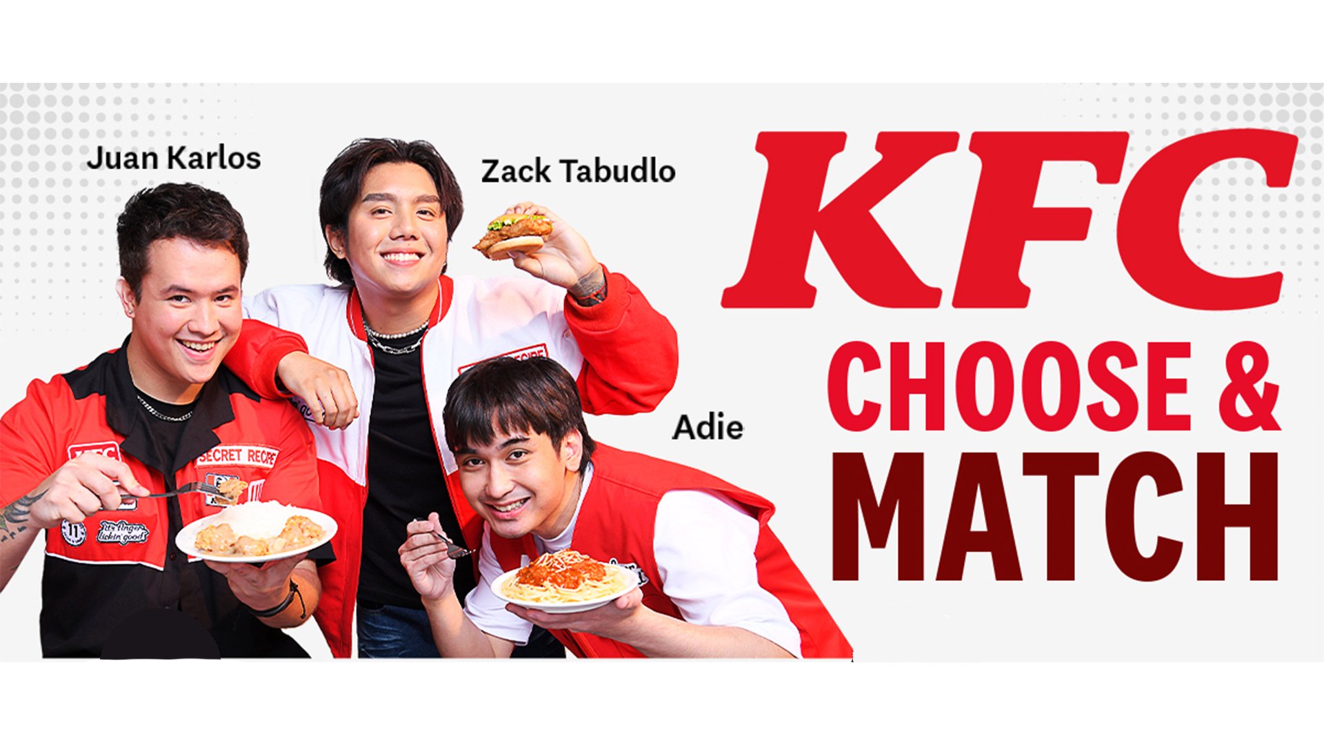 Juan Karlos, Adie and Zack Tabudlo spice up new meal promo