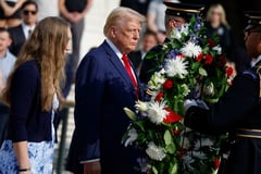 Trump, cemetery staffers in shoving incident