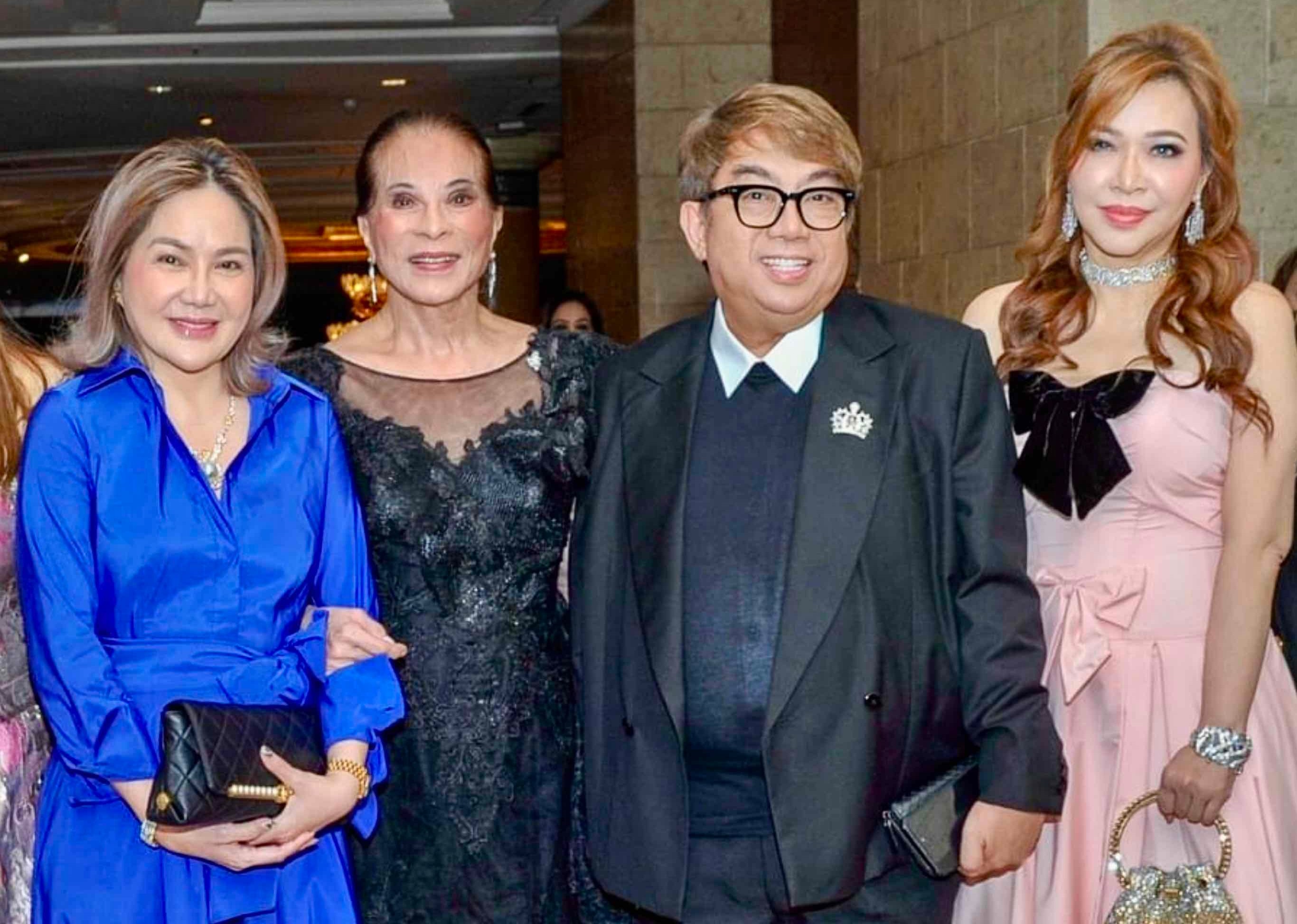 Girlie Gutierrez, TingTing Cojuangco, designer Albert Andrada and Ruby Chua.