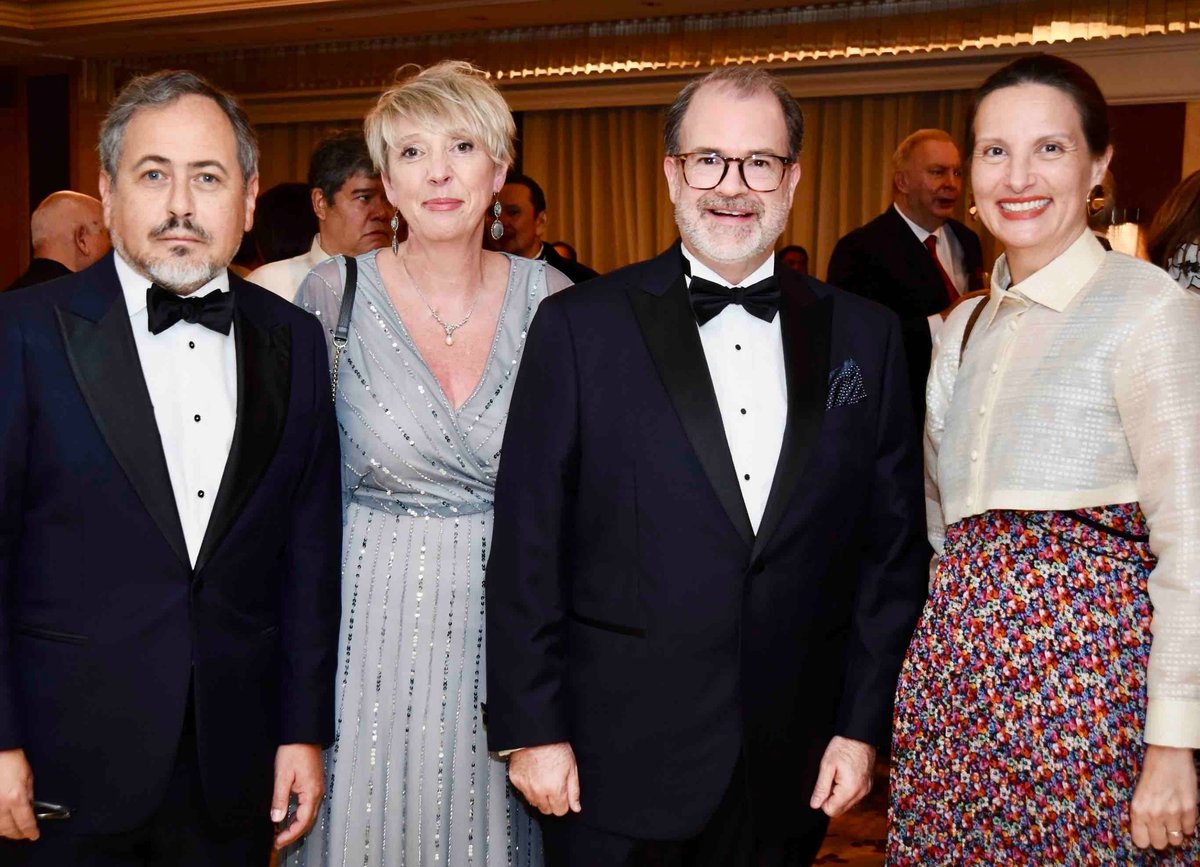 Chilean Ambassador Alvaro Jara, Helen Hall, Canadian Ambassador David Hartman and French Ambassador Marie Fontanel.