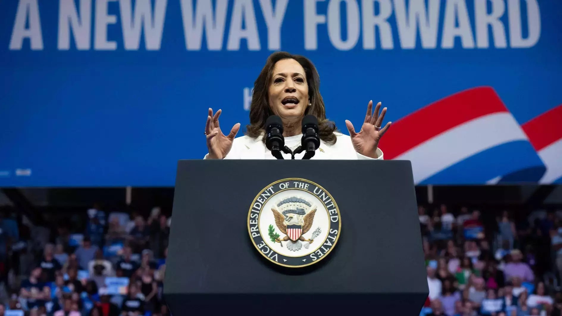 Harris: U.S. ready to turn page on Trump
