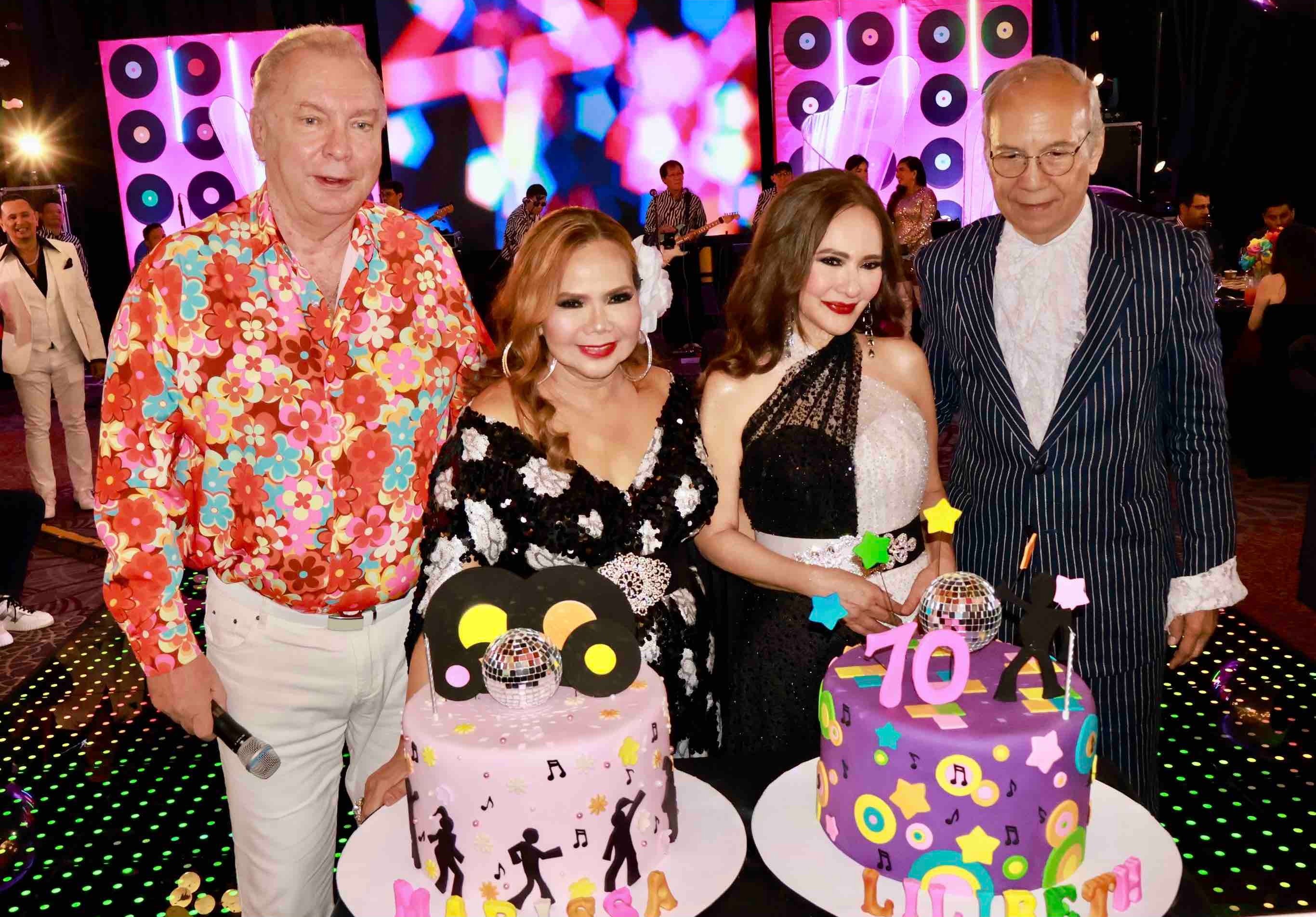 Ian and Marissa Fenton, Lilibeth and Paqui Campos.
