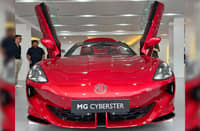 A WELCOME sight at the MG showroom is the MG Cyberster.