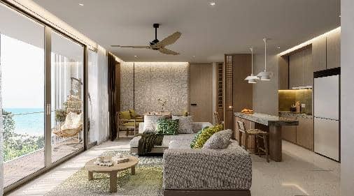 LIVING area overlooking the serenity of Phuket.