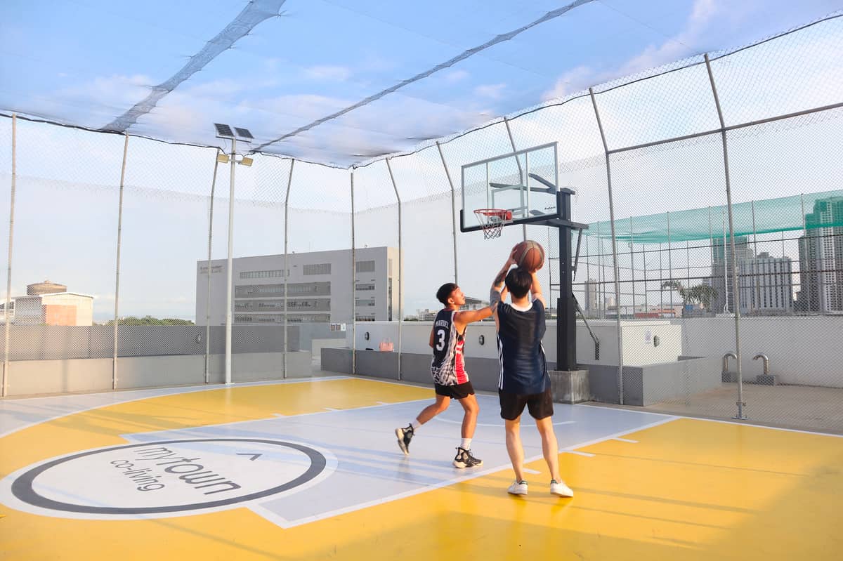 BASKETBALL court.