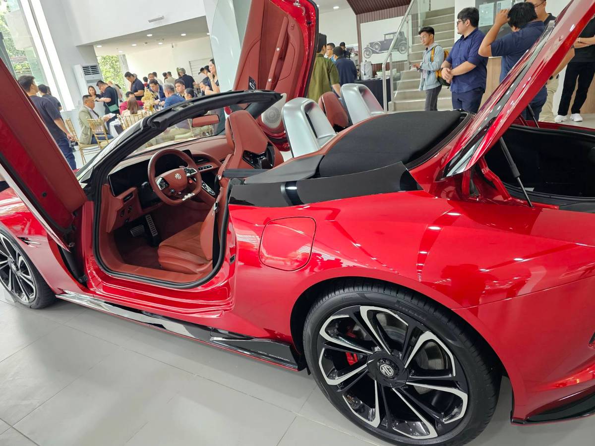 SIDE profile of the butterfly doors.