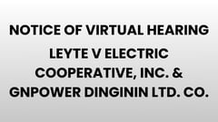 Leyte V Electric Cooperative, Inc. & GNPower Dinginin Ltd. Co.