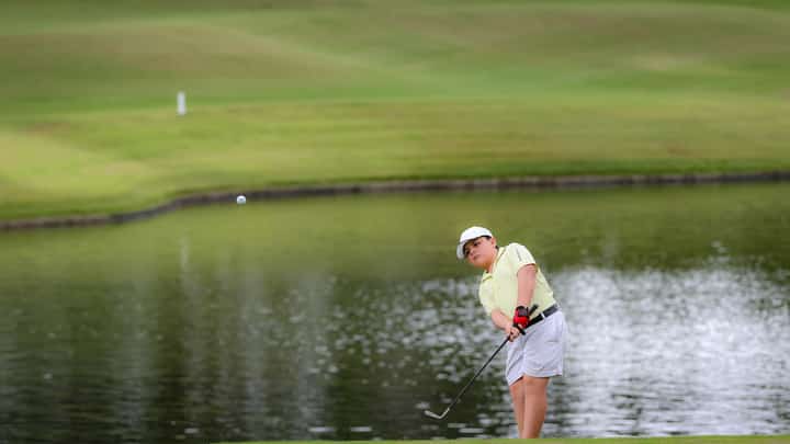 ISONN Angheng displays grace under pressure to rule the boys’ 8-9 category of the ICTSI Junior PGT Series 6 on Tuesday at the Mount Malarayat Golf and Country Club in Lipa City.