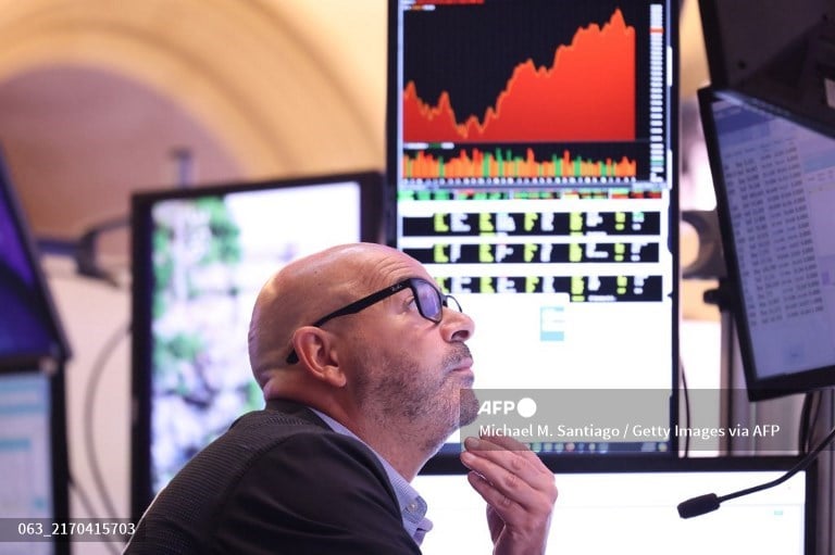 [FILES] Traders work on the floor of the New York Stock Exchange during afternoon trading on 5 September 2024 in New York City.