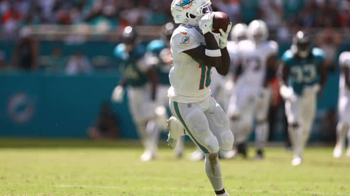(FILE) A FLORIDA police union said Miami Dolphins ace Tyreek Hill did not cooperate with officers who detained him for traffic violations