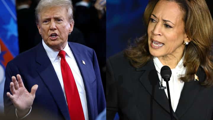 Donald Trump and Kamala Harris