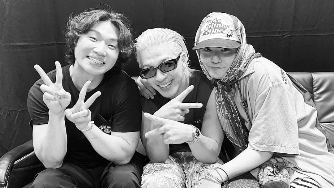 BigBang members (from left) Daesung, Taeyang and G-Dragon backstage at Taeyang’s two-night solo concert in Seoul.