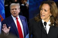 LOOK: (L) Donald Trump - (R) Kamala Harris, during the 2024 US elections debate. | Photo courtesy of AFP.