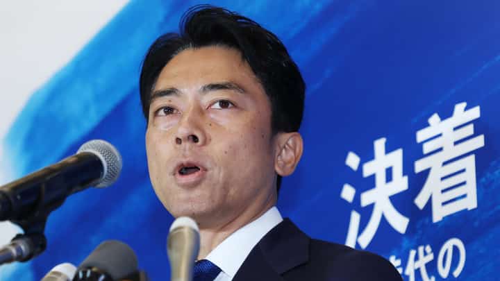 Leading the polls so far is Shinjiro Koizumi, 43, a surfing former environment minister who is better known as a son of a popular former prime minister