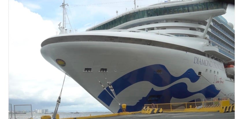 Covid-19 hit Diamond Princess docks in Manila