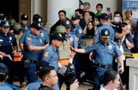 LOOK: Pastor Apollo Quiboloy, founder and leader of the Kingdom of Jesus Christ, and his four subordinates pleaded not guilty to human trafficking charges filed by KOJC's female members on 13 September 2024.