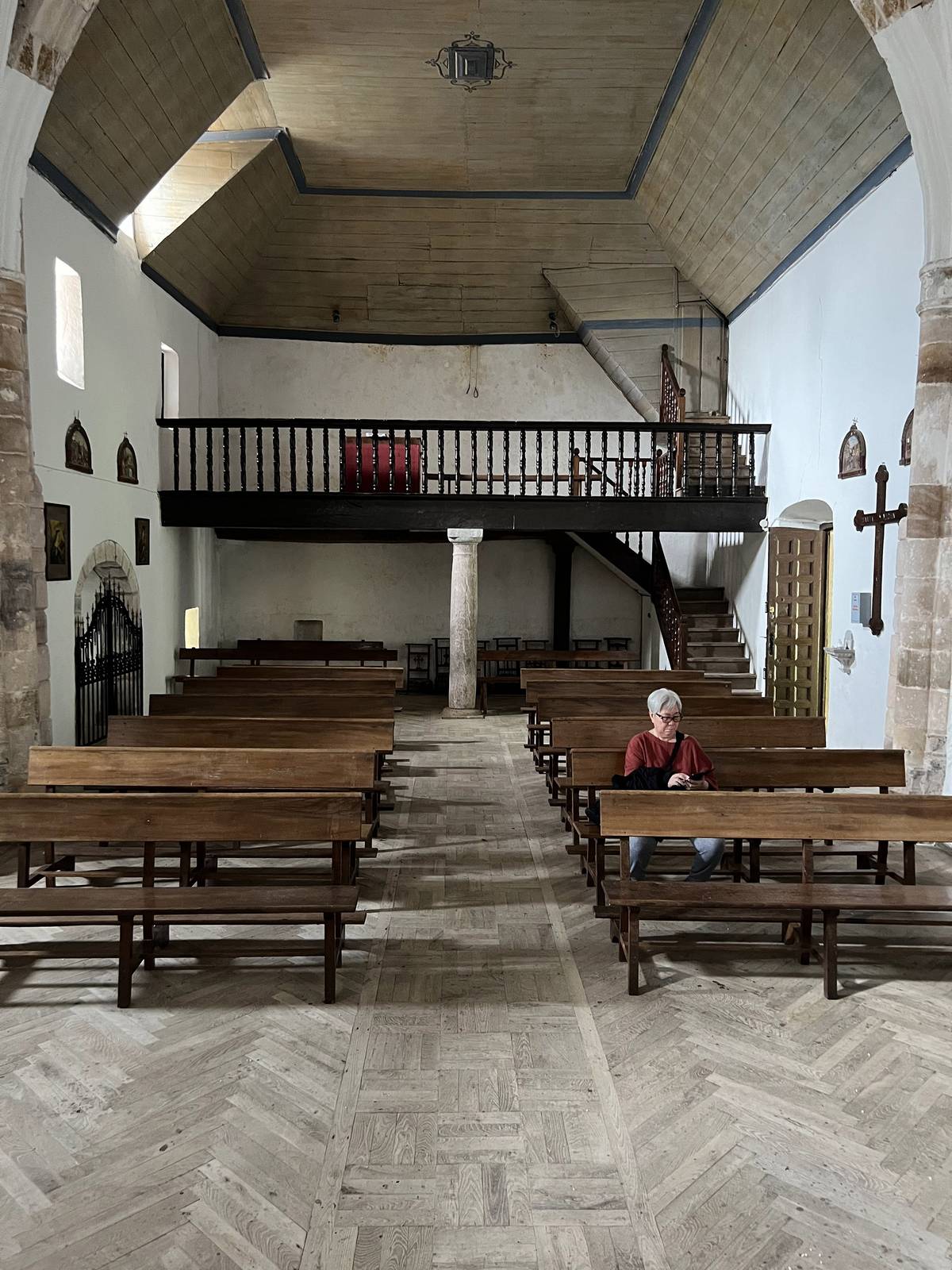 An added choir loft.