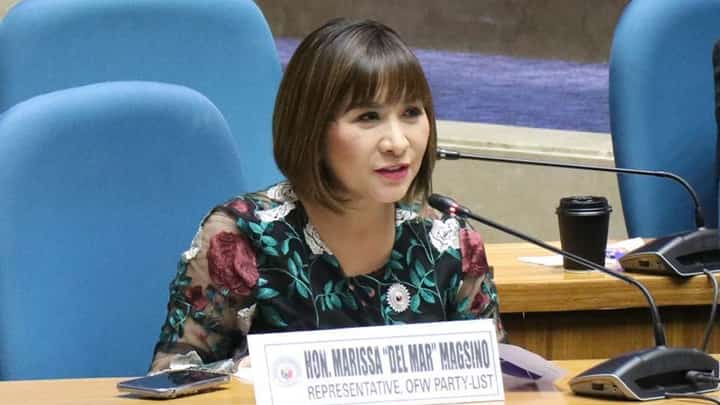 Rep. Marissa Magsino of the overseas Filipino workers (OFW) Partylist