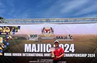 PERRY Josef Bucay seals his first victory abroad after ruling the boys’ 18-21 event of the Maha Junior International Invitation Championships in Selangor, Malaysia.