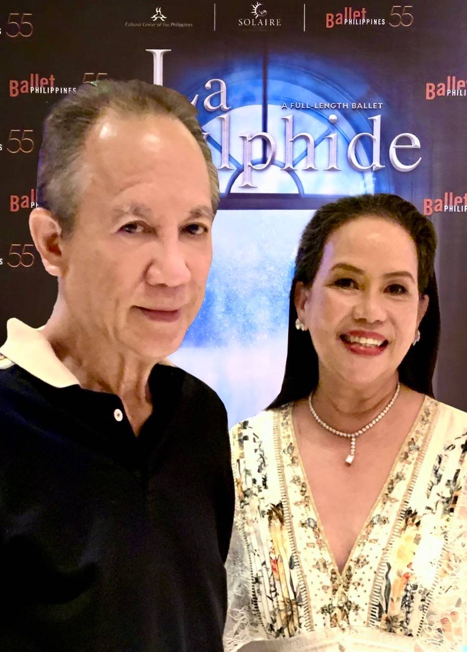 Ballet Philippines chairman, Tony Boy Cojuangco and the President of BP, Maymay Liechtenstein.