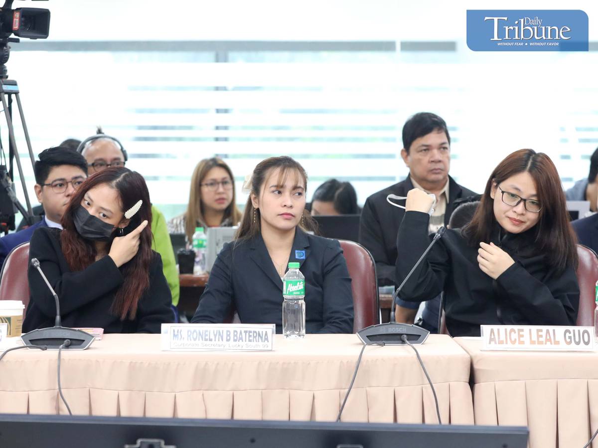 (September 19 2024)…………Dismissed Bamban, Tarlac Mayor Alice Guo, Ronelyn Baterna, Corporate Secretary Lucky South 99, Katherine Cassandra Ong, Whirlwind Corporation, and Lucky South 99, attend the sixth hearing of the House of Representatives' Quad Committee on Thursday, September 19, 2024. The Committee on Dangerous Drugs, Public Order and Safety, Human Rights, and Public Accounts is investigating the connection between Philippine offshore gaming operators (POGOs) and the country's illegal drug trade.…………Photo/Analy Labor