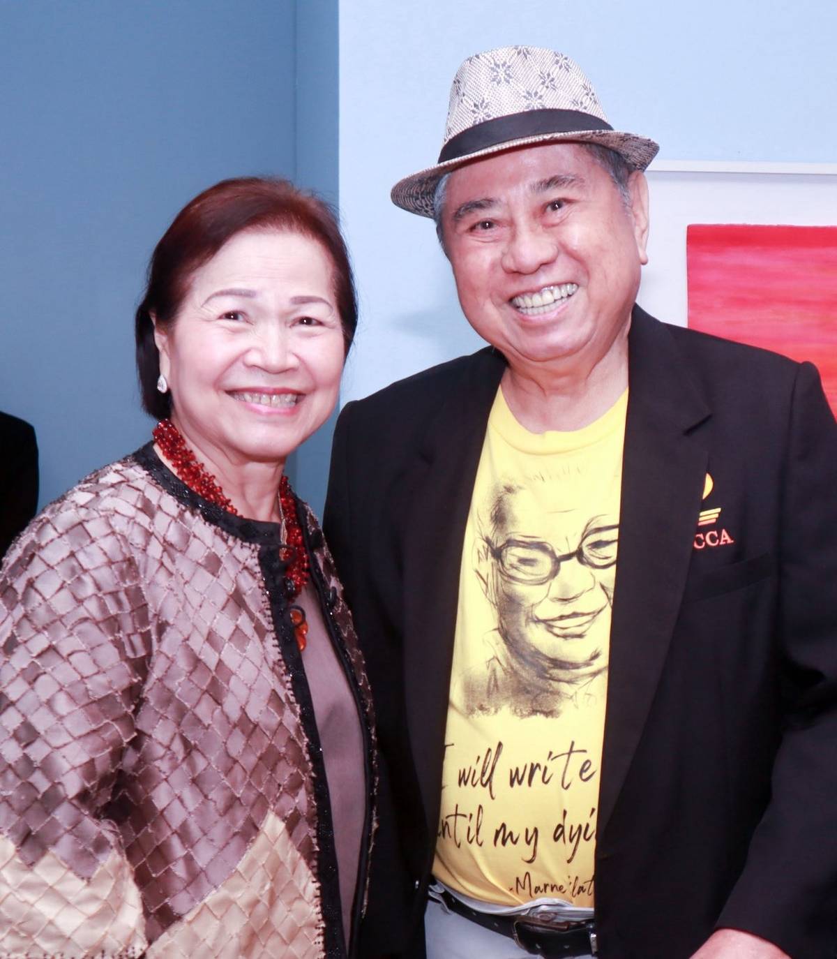 Mita Rufino and National Artist for Literature Virgilio Almario.