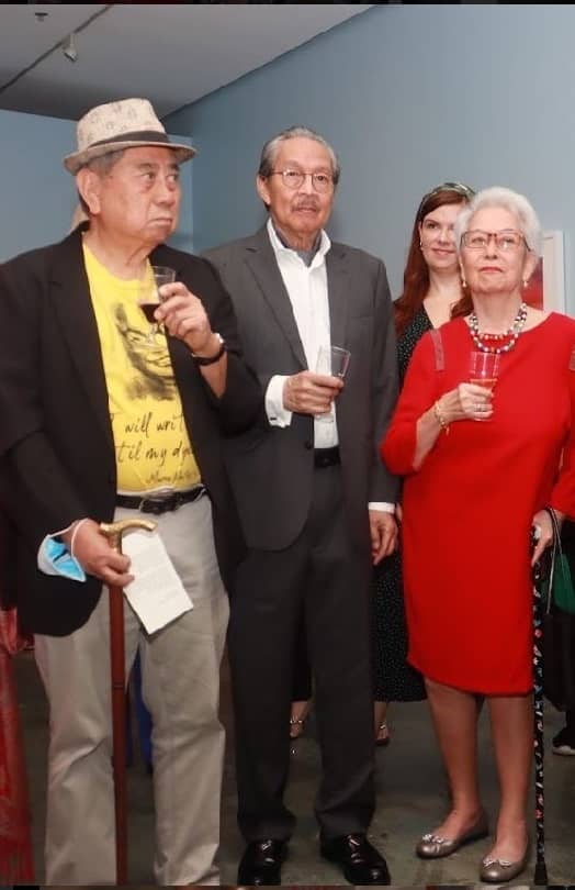 NATIONAL Artist Virgilio Almario, sculptor Ramon Orlina and Deanna Ongpin-Recto.