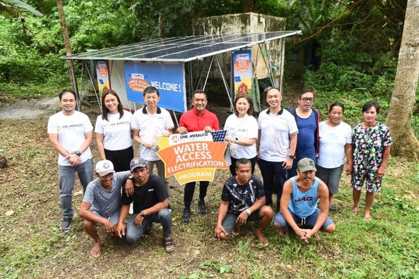 WATER ACCESS ELECTRIFICATION PROGRAM. OMF and Meralco’s CRS group installed a solar PV system that powers the barangay’s water facility. The residents of Sitio Central in Barangay Patabog — located at the foot of a mountain in Mulanay, Quezon can now have access to clean and affordable water.