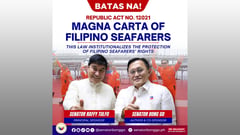 Bong Go lauds signing of Magna Carta to safeguard Filipino seafarers' rights