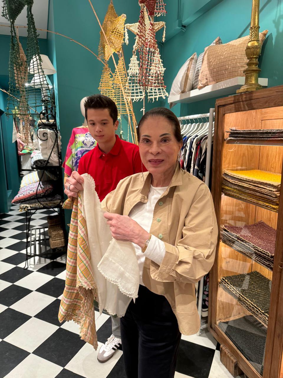 Tingting Cojuangco with grandson Pico Guingona.