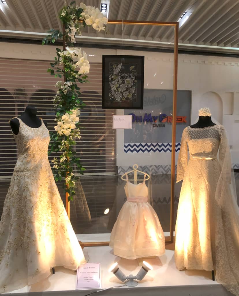 Original wedding gowns by Malu Veloso showcased at the Love, Marina exhibit at SM Aura Premier.