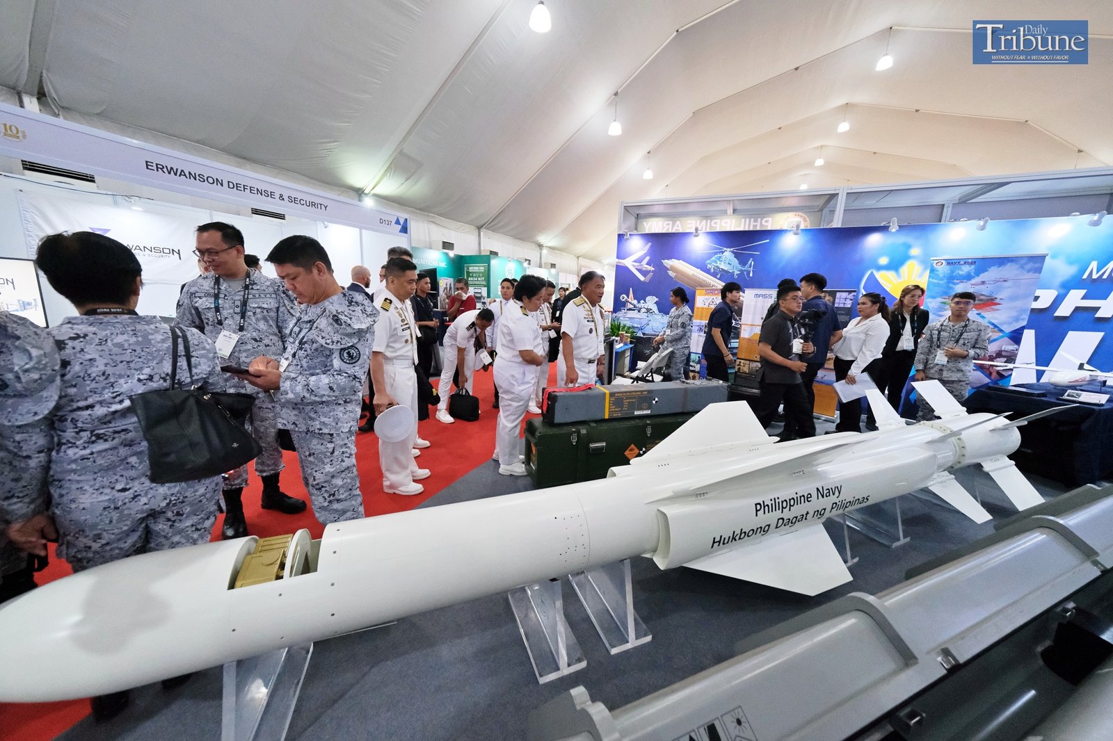 Missiles on display