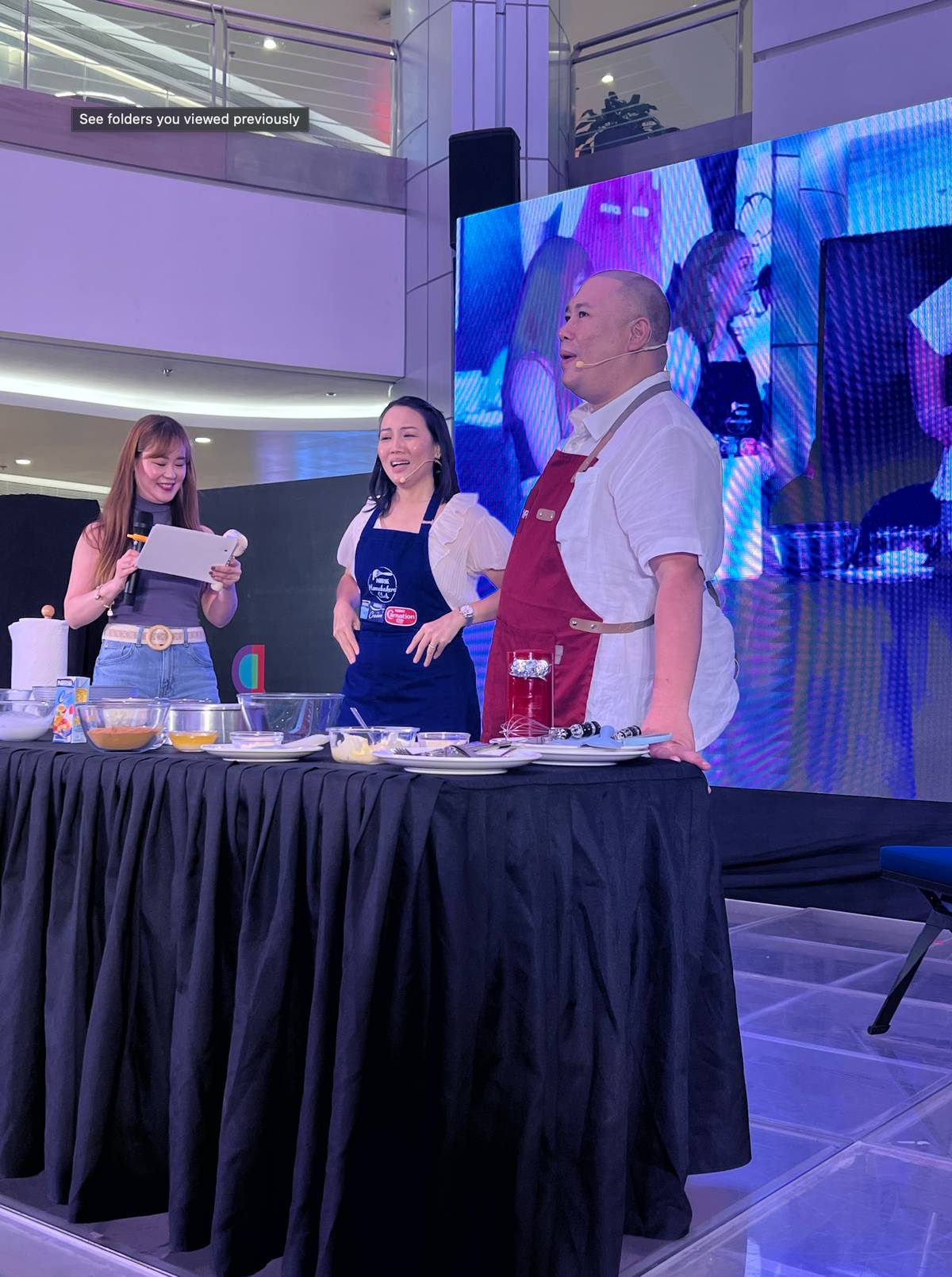 Chef Tatung and his good friend chef Jackie Ang Po getting ready to do a cooking demo together.