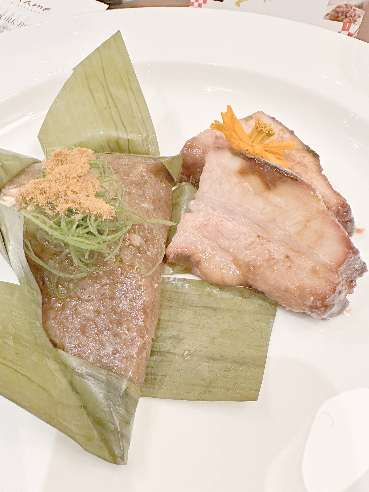 ROASTED Odiva Black Pork Belly Char Siu with matchang.