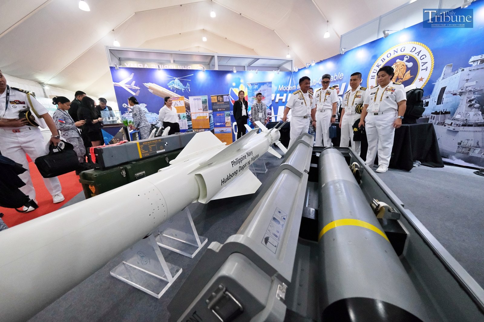 Missiles on display