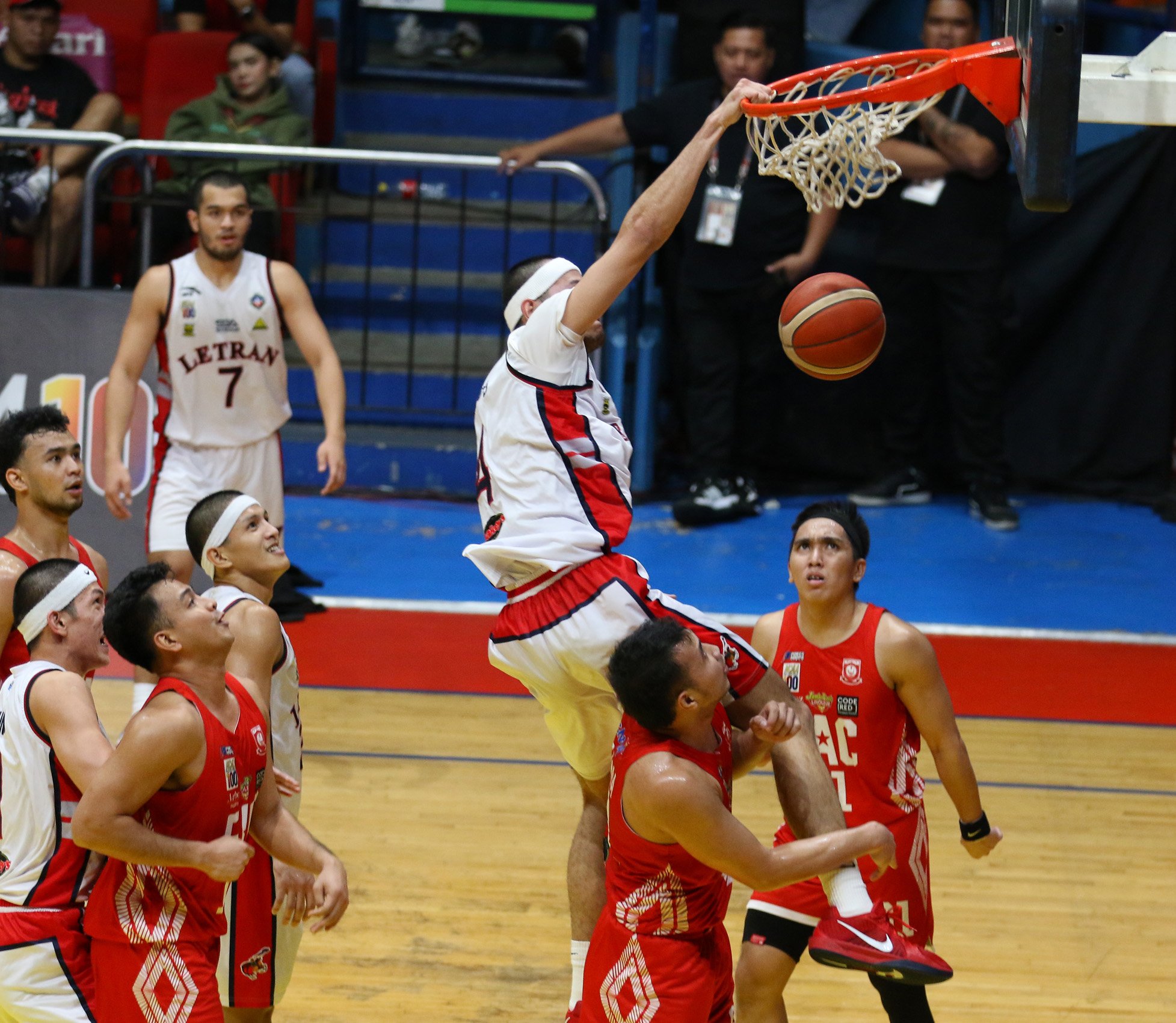SANTOS STRIKES ANEW: Letran flaunts might, sends EAC crashing
