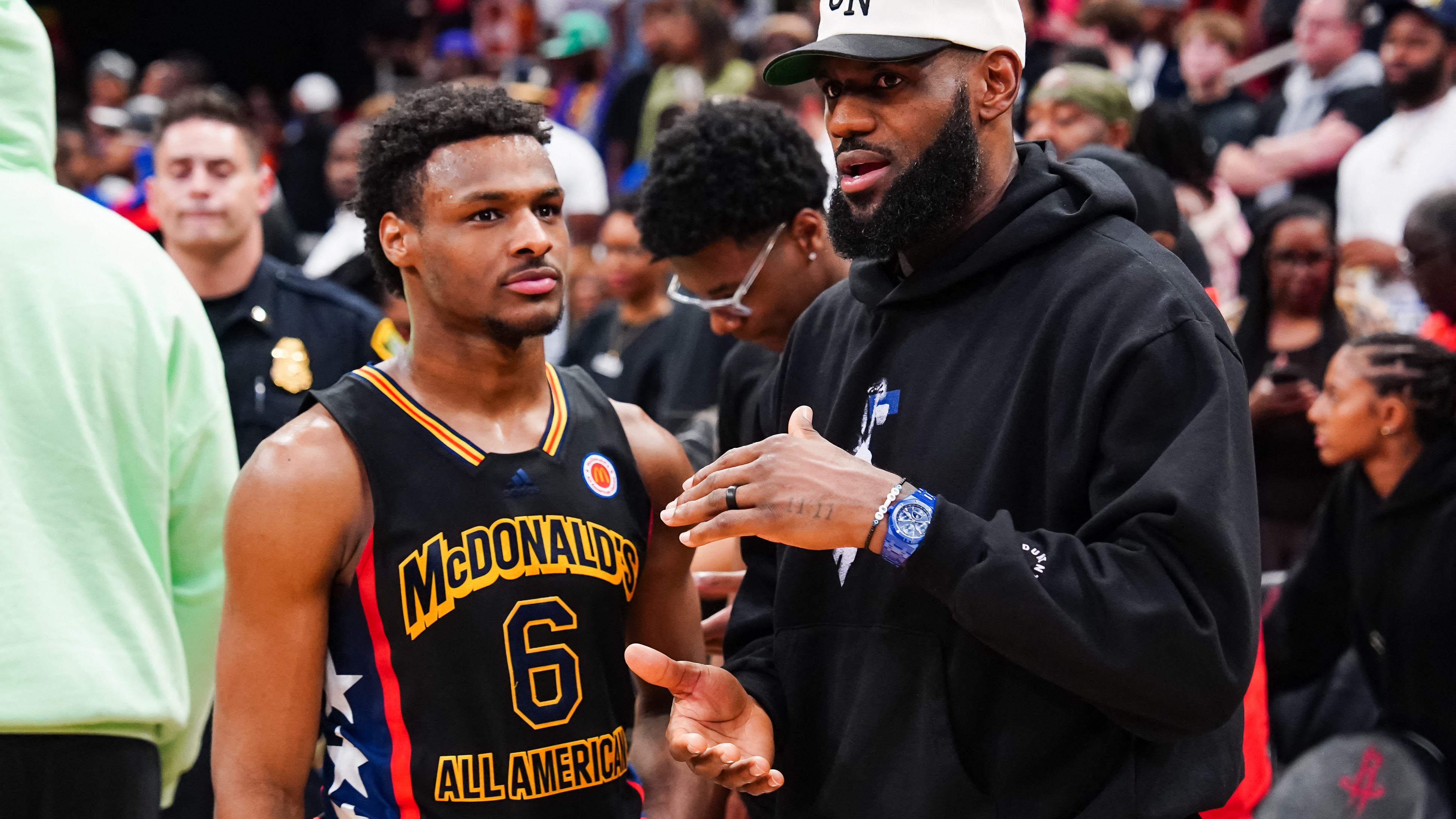 Lakers ponder when LeBron James will share court with son Bronny