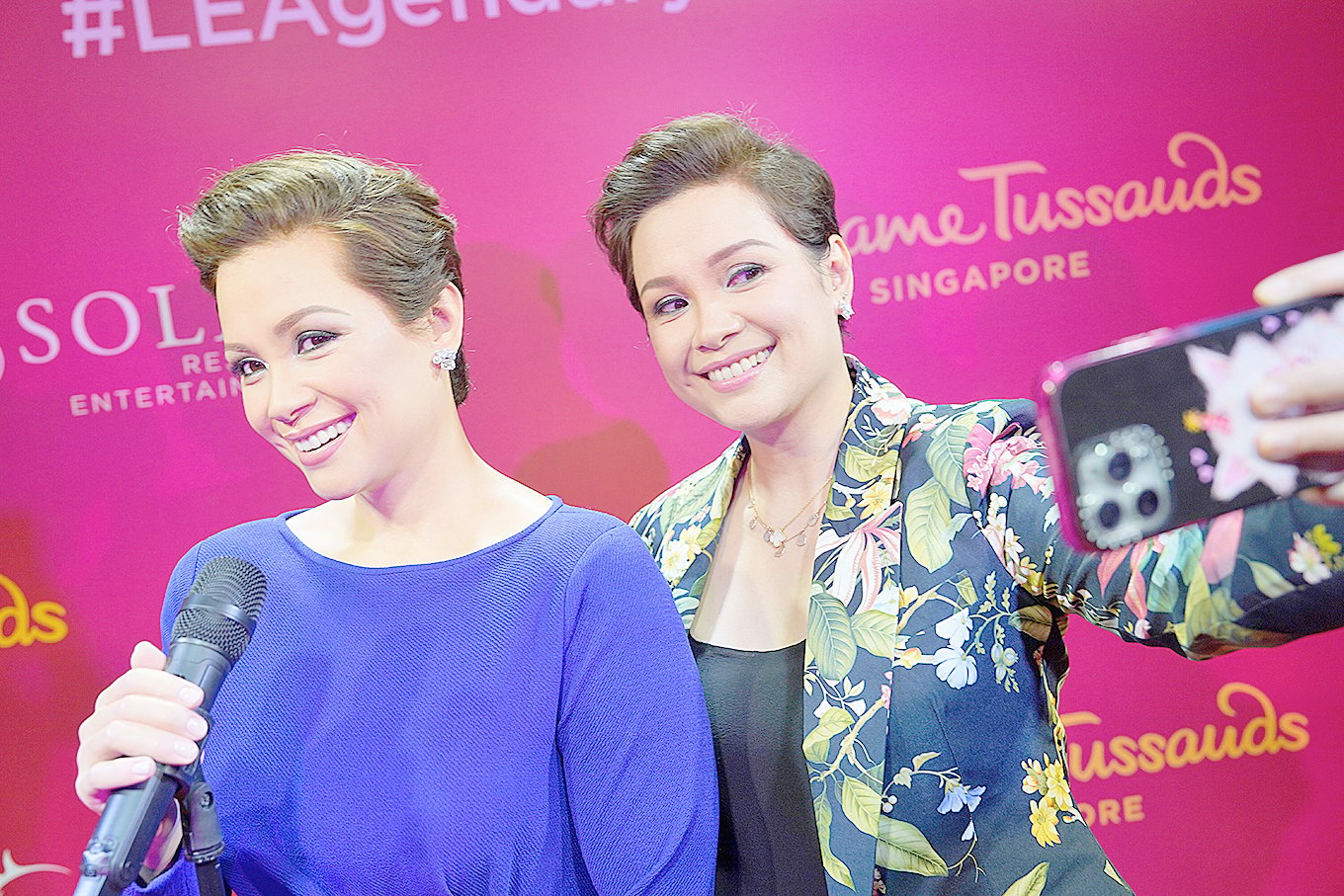LEA Salonga took a selfie with her wax figure.