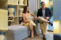 Vito and Sarah enjoying a light moment at the pop-up.