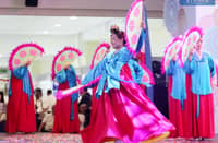 LOOK: The KCC Performance Team performs during the opening of the Travel Sale Expo at the SM Megamall in Mandaluyong City on 27 September 2024.