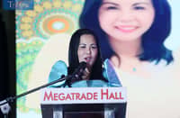 (September 27 2024)…………GTBA President Michelle Taylan deliver a message during the opening of Travel Sale Expo 2024 on Friday, September 27, 2024, at SM MegaMall in Mandaluyong City.……….Photo/Analy Labor