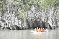 Tourists prepare to enter the Puerto Princesa Subterranean River National Park located in Puerto Princesa, Palawan.